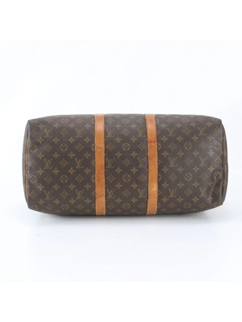 Louis Vuitton Monogram Keepall 50 Leather Boston Bag Tote Carry
